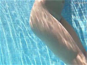 Jessica Lincoln puny tattooed Russian teenage in the pool